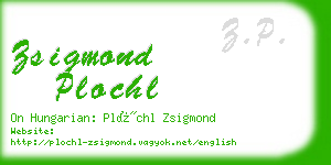 zsigmond plochl business card